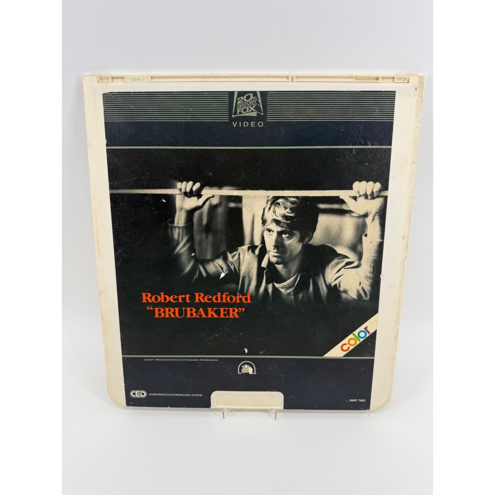 20th Century Fox Brubaker CED Videodisc Robert Redford 1980‎ Vintage Movie Movie